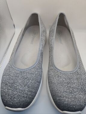 Spenco Gray Slip On Flats Womens Comfort Shoes Memory Foam Size 10